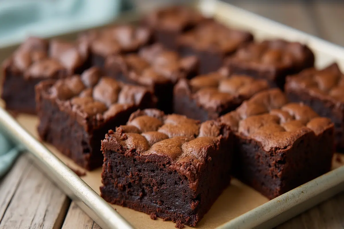 Fudgy sourdough brownies, another great answer to the question: is sourdough good for desserts?