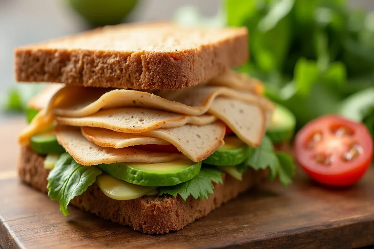 A delicious what kind of sandwich can I eat for low sodium, turkey and avocado sandwich.