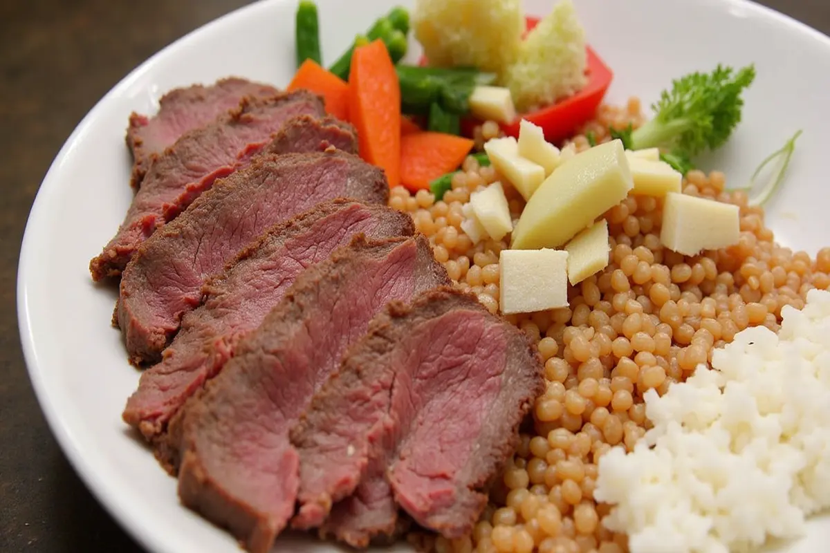 What is pepper lunch made of? A close up view of the main ingredients.